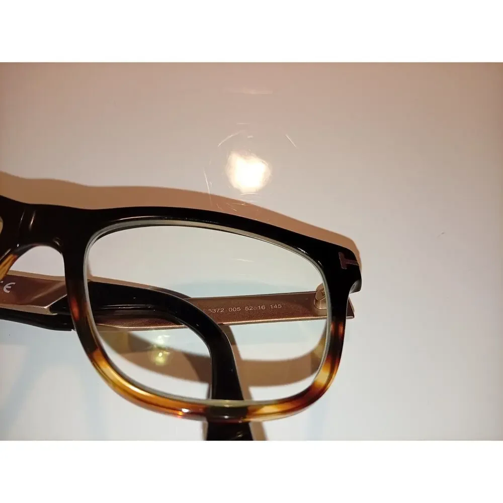Tom Ford TF5372 005 Eyeglasses Black Tortoise Gold Cat Eye Frame 54-16-145 Italy